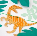 DINOZAURY - Girlanda z dinozaurami i liśćmi